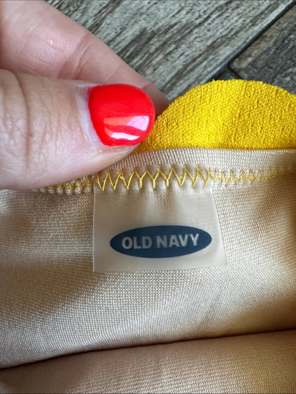 Old Navy Girls Yellow Textured Halter One-Piece Swimsuit